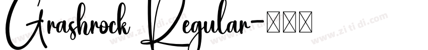 Grashrock Regular字体转换